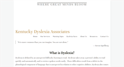 Desktop Screenshot of kydyslexia.com